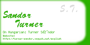 sandor turner business card